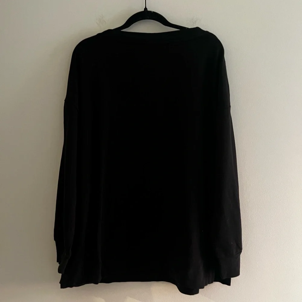 GAP Black V-Neck Tunic Sweater XL NWT Relaxed Fit - Picture 6 of 6